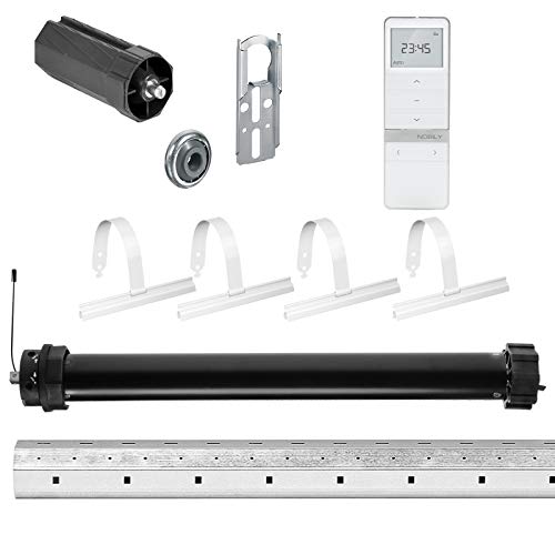 NOBILY Rolladen-Komplett-Set f. 60mm Achtkantwelle Mechanischer Funk Maxi-Rolladenmotor 20Nm + Rolladen Handsender + Mechanik-Set, Gesamtlänge bis 1,50 Meter von NOBILY