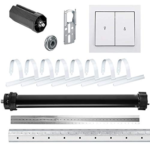 NOBILY *** Rolladen-Komplett-Set für 60mm (SW60) Achtkantwelle Maxi-Rolladenmotor 20Nm + Wippschalter + Mechanik-Set bis zu einer Gesamtlänge von 2,75 Meter von NOBILY