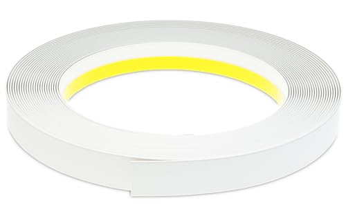 Nobily Fensterleiste 60mm mit Lippe, 1 m bis 50 m/PVC - Fensterleisten Flachleisten Kunststoffleisten Profileleisten Abschlussleisten Zierleisten zur Fenster Montage, Made in Germany von NOBILY