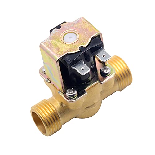 3/4”1/2” DC 24V AC 220V DC12V Elektrisches Magnetmagnetventil, normalerweise geschlossenes Messing zur Wassersteuerung (Farbe: 3/4(44989,AC 220V) von NOBIRTBSA
