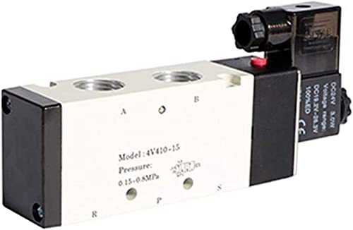 DC12V 24V Pneumatisches Magnetventil 4V410-15 Schalldämpfer 4mm 6mm 8mm 10mm 12mm Schnellmontage AC110v 220v Nützlich(With 8mm Fittings,AC220V) von NOBIRTBSA