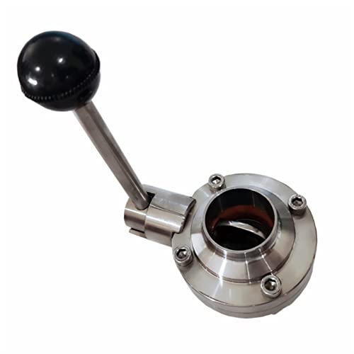 NOBIRTBSA 1 Stück Sanitär-Absperrklappe, Edelstahl 304, Homebrewing-Absperrklappe, 5,1 cm, for Heimbrau-Absperrklappe(45MM) von NOBIRTBSA