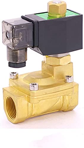 Normalerweise offene 2-Wege-Pilotmembran-Messing-Magnetventile for die Wasserdurchflusskontrolle 3/8 Zoll 24 VDC 15 mm 0,5–13 bar Nützlich(AC110V) von NOBIRTBSA