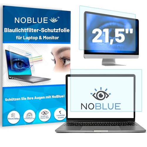 NOBLUE - Blaulichtfilter Laptop, PC Bildschirm 21,5" 16:9 - Anti Blaulicht Bildschirmfilter - für Augenschutz bei Computerarbeit - ohne Beeinträchtigung der Bildqualität - 475x267mm NOBLUE - Blaulichtfilter Laptop, PC Bildschirm 21,5" 16:9 - Anti Blaulicht Bildschirmfilter - für Augenschutz bei Computerarbeit - ohne Beeinträchtigung der Bildqualität - 475x267mm von NOBLUE