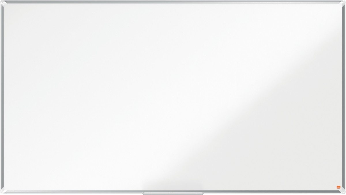 NOBO Magnettafel Whiteboard Premium Plus Stahl Widescreen 85 Zoll magnetisch weiß von NOBO