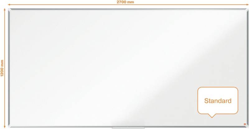 NOBO Magnettafel Whiteboard Premium Plus Stahl magnetisch 2700x1200mm weiß von NOBO