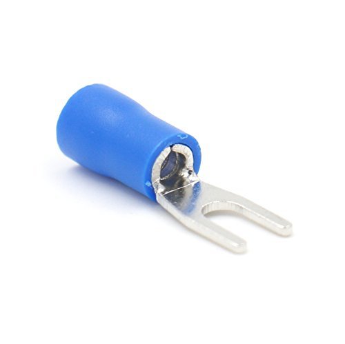 SV 2-3,5 Spade Terminal Vinyl isoliert – einfache Crimpung, 1,5 – 2,5 qmm 16-14 Fäden, 6 Bolzen à 3,7 mm, Blau, 100 Stück von NOBRAND