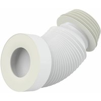 WC-Anschluß Abfluß weiß weiss WC-Abfluß Länge von 200 bis 520 flexibel top Abflussrohr von Alcaplast