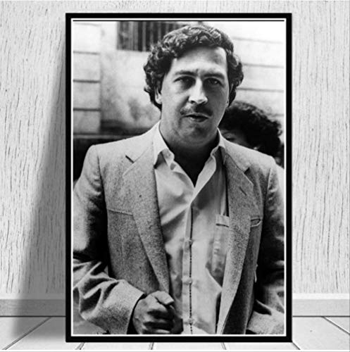 nobrand Pablo Escobar Charakter Legende Retro Vintage Poster Malerei Wandkunst Leinwand Wandbilder Für Wohnzimmer Wohnkultur 50 * 70 cm Kein Rahmen von NOBRAND