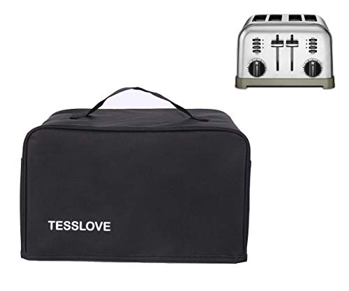 TESSLOVE Toaster Staubschutz für Cuisinart 4 Slice Toaster, mit 2 Taschen für Jam Spreader Knife & Toaster Zangen, wasserdicht von NOBRANDED