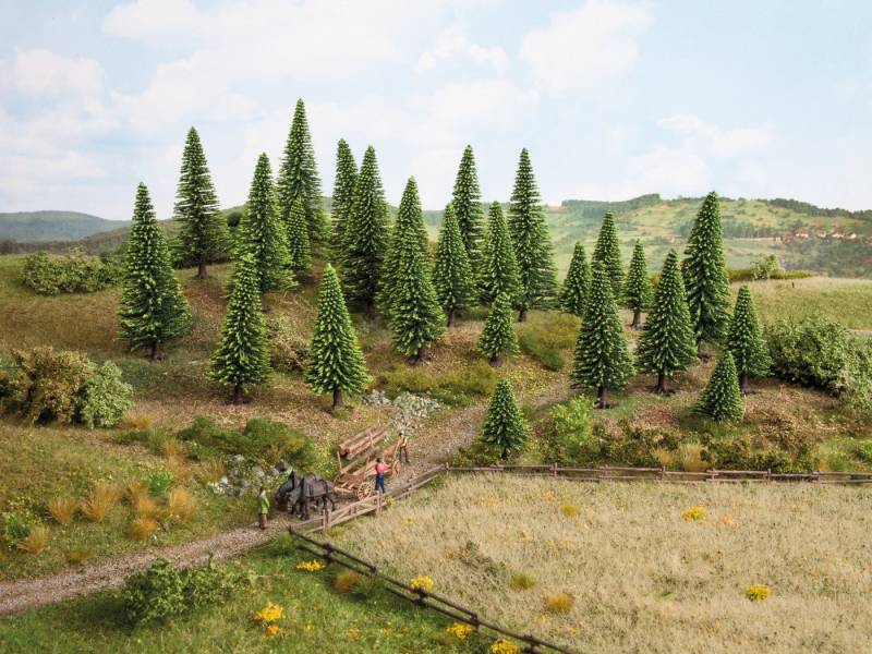 NOCH Dekobaum Modellfichten, mit realistischen Fichtenbäumen, 10 von NOCH