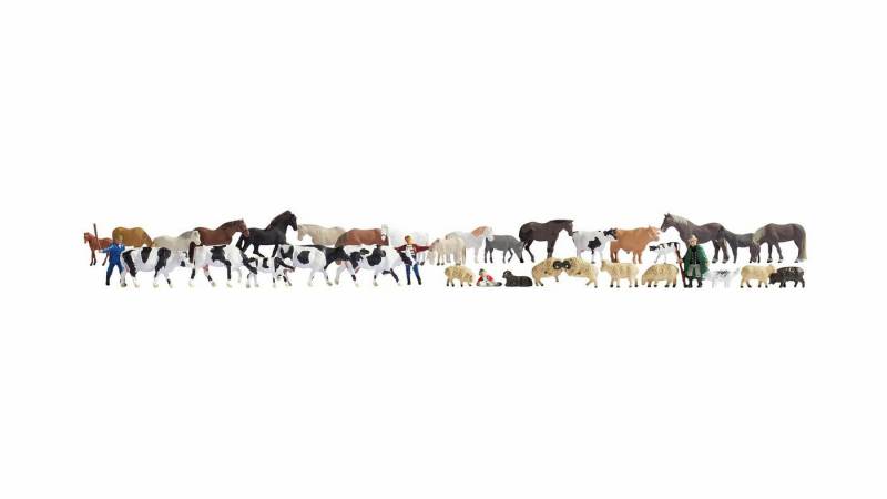 NOCH Dekofigur Mega-Spar-Set „Tiere“, Tierfiguren für Modellbau von NOCH
