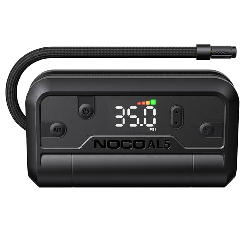 NOCO Air AL5: UltraSchnelle 5A Akku-Luftpumpe – Tragbarer Akku-Kompressor – 17 SLPM Luftstrom, 0–40 PSI in 7 Min – Digitales Manometer + automatische Abschaltung von NOCO