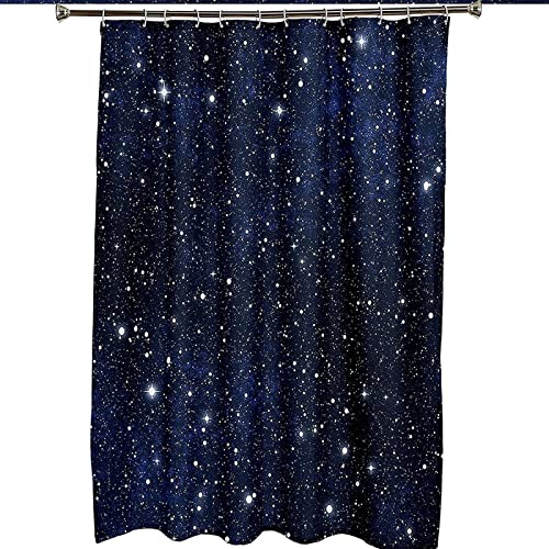 NODATE Duschvorhang 180x200 cm Stern Shower Curtains Stern 3D Duschvorhang Antischimmel Blau Wasserdicht Textil Waschbar Duschvorhänge für Badezimmer Badewannen von NODATE