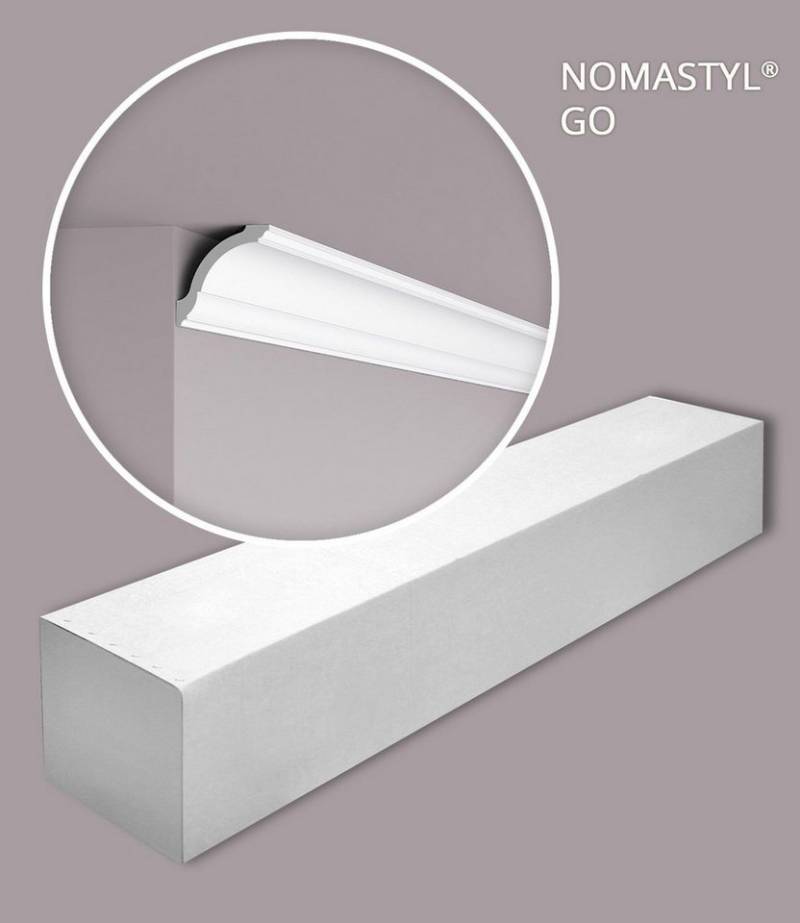 NOËL & MARQUET by nmc Deckenleiste NMC GO-box NOMASTYL Eckleisten 1 Karton SET 26 Stuckleisten 52 m, kleben, 1 Karton SET, 26-St., Eckleisten Stuckleisten Modern, weiß, vorgrundiert von NOËL & MARQUET by nmc