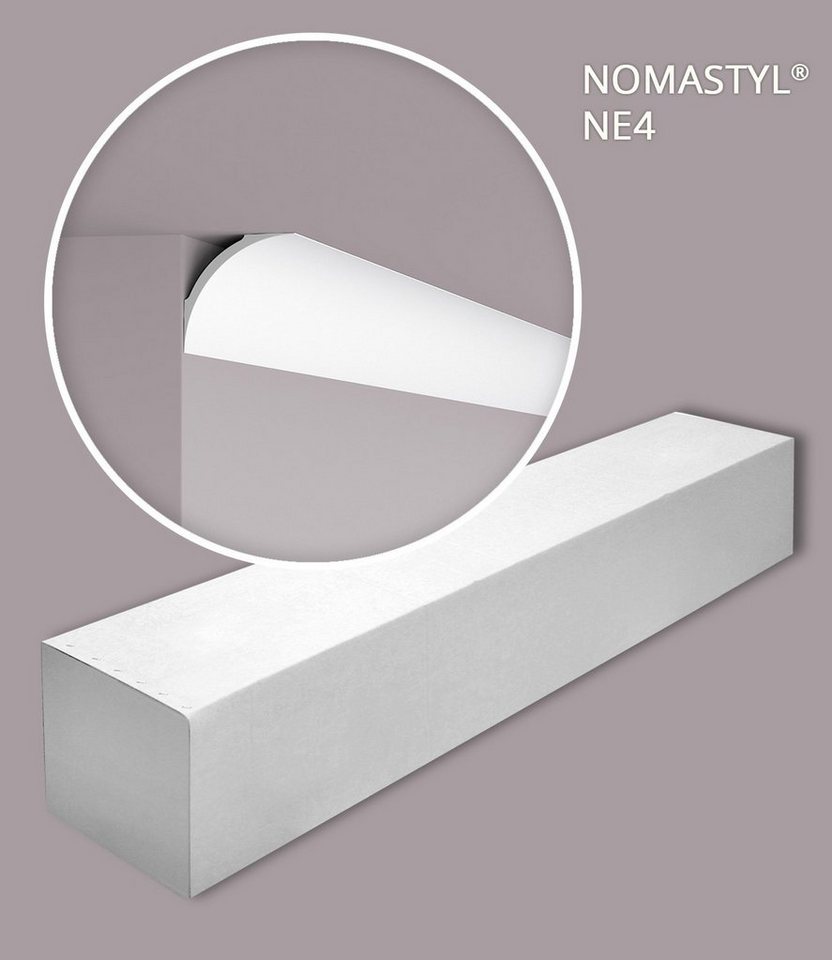 NOËL & MARQUET by nmc Deckenleiste NMC NE4 PURE-box Eckleisten 1 Karton SET 55 Stuckleisten 110 m, kleben, Extrudiertes Polystyrol (LDPS), 1 Karton SET, 55-St., Eckleisten Stuckleisten Modern, weiß, nicht grundiert von NOËL & MARQUET by nmc