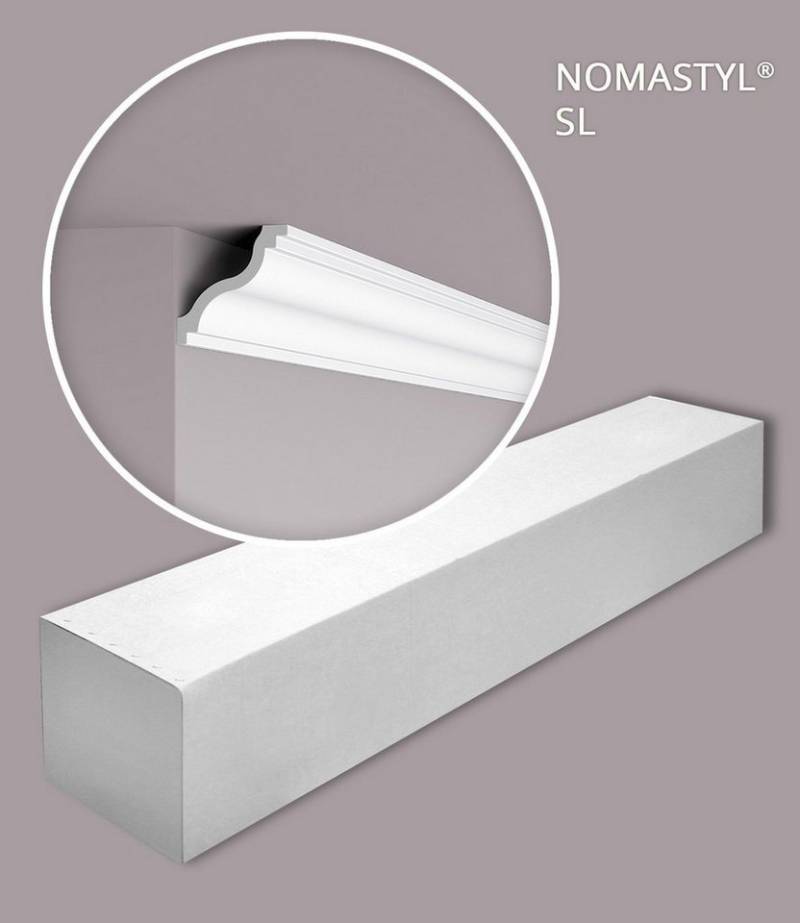 NOËL & MARQUET by nmc Deckenleiste NMC SL-box NOMASTYL Eckleisten 1 Karton SET 38 Stuckleisten 76 m, kleben, Extrudiertes Polystyrol (LDPS), 1 Karton SET, 38-St., Eckleisten Stuckleisten Zeitlos / Klassisch, weiß, nicht grundiert von NOËL & MARQUET by nmc