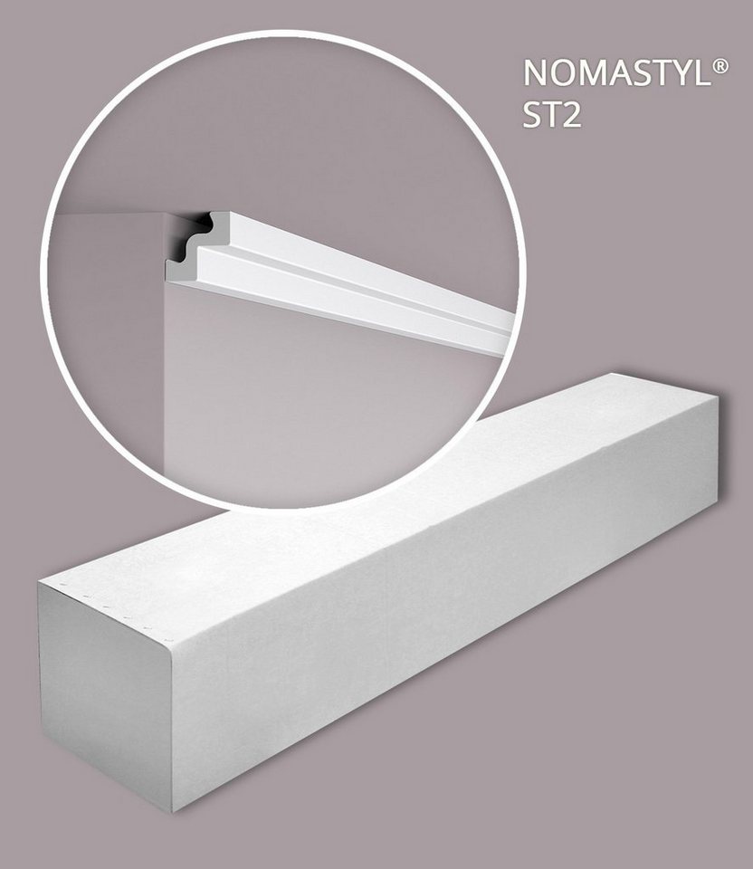 NOËL & MARQUET by nmc Deckenleiste NMC ST2-box NOMASTYL Eckleisten 1 Karton SET 68 Stuckleisten 136 m, kleben, Extrudiertes Polystyrol (LDPS), 1 Karton SET, 68-St., Eckleisten Stuckleisten Modern, weiß, nicht grundiert von NOËL & MARQUET by nmc