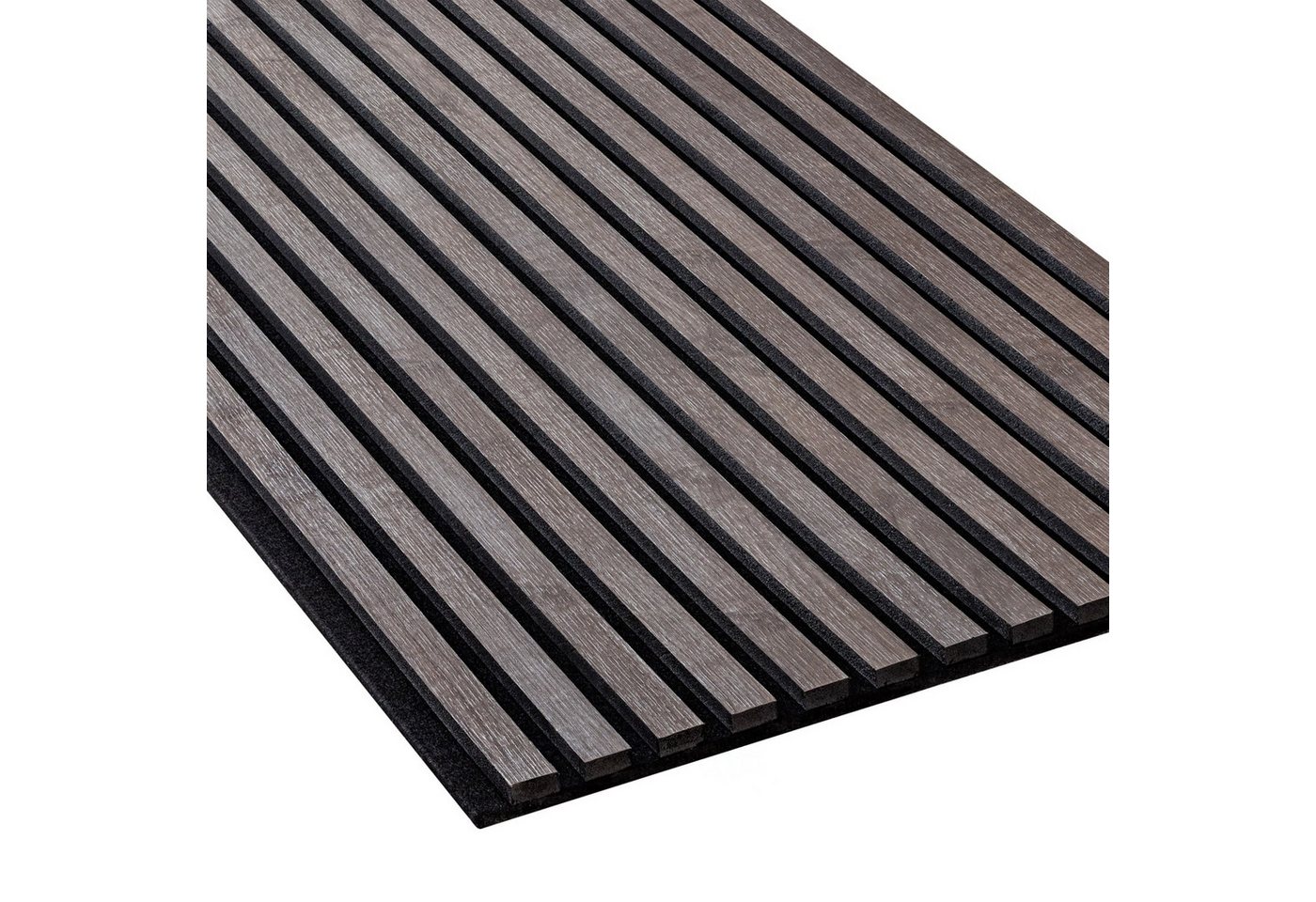 SELITSTYLE 3D Wandpaneel Akustikpanel 240 x 56,5cm 3054676 SELITSTYLE Lamellenwand Eiche dunkel, 1.356 qm, (3D Akustikpanel, 1-tlg., Wandverkleidung Lamellenpanel Echtholz-Alternative) schalldämmend, einfache Montage, aus PET mit hohem Recyclinganteil von SELITSTYLE