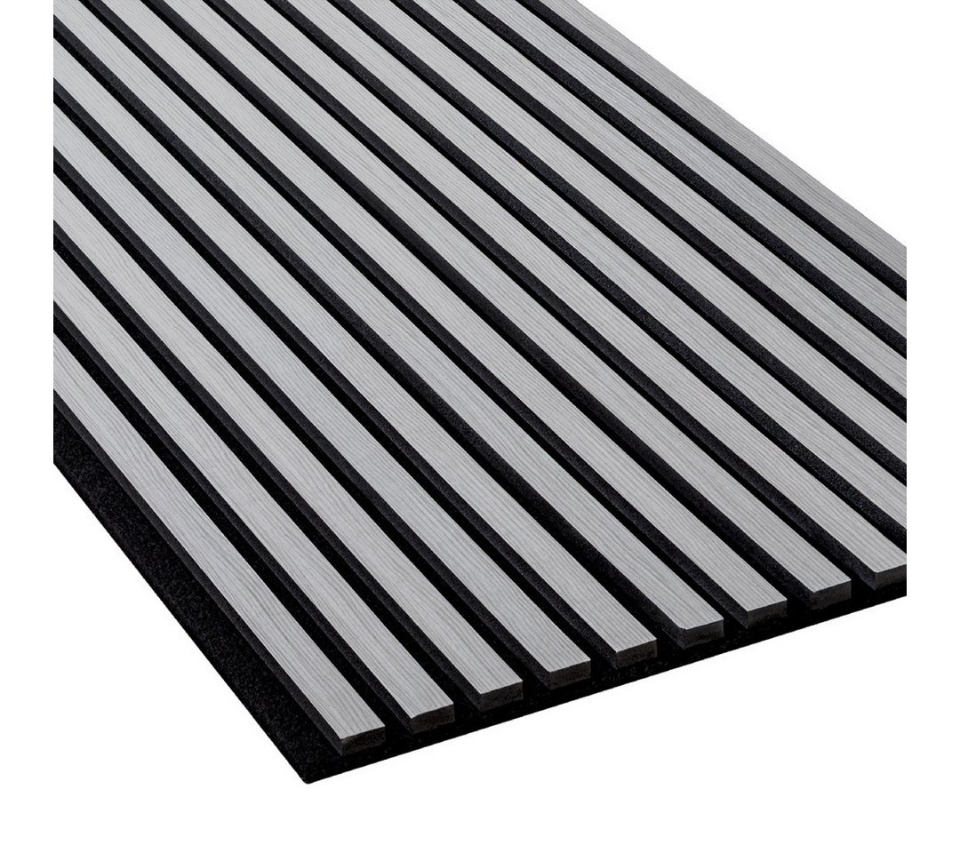 SELITSTYLE 3D Wandpaneel Akustikpanel 240 x 56,5 cm 3054677 SELITSTYLE Lamellenwand Esche weiß, 1.356 qm, (3D Akustikpanel, 1-tlg., Wandverkleidung Lamellenpanel Echtholz-Alternative) schalldämmend, einfache Montage, aus PET mit hohem Recyclinganteil von SELITSTYLE
