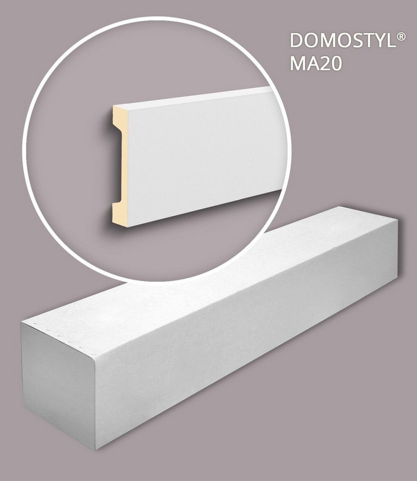 NOËL & MARQUET by nmc Wanddekoobjekt NMC MA20-box DOMOSTYL Fenstersohlbänke 1 Karton SET 5 Leisten 10 m (1 Karton SET, 5 St., Fenstersohlbänken Fensterumrandungen Modern), weiß, vorgrundiert von NOËL & MARQUET by nmc