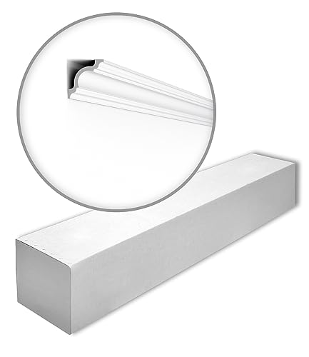 A1 NOMASTYL Deckenleiste - 10 Stk. (20 m) - 80 x 80 x 2000 mm - NOËL & MARQUET - eine Marke von NMC - Extrudiertes Polystyrol von NOEL & MARQUET