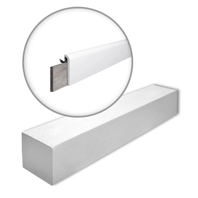 NOEL & MARQUET NMC CF1-Box WALLSTYL Abdeckleisten 1 Karton Set mit 18 Sockelleisten 36 m Weiß von NOEL & MARQUET
