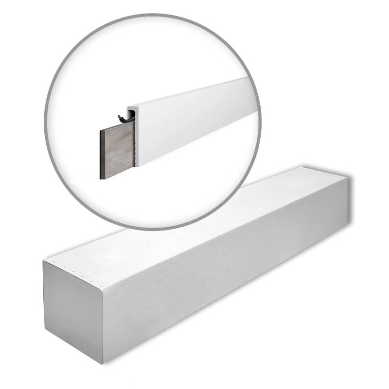 NOEL & MARQUET NMC CF2S-Box WALLSTYL Abdeckleisten 1 Karton Set mit 18 Sockelleisten 36 m Weiß von NOEL & MARQUET