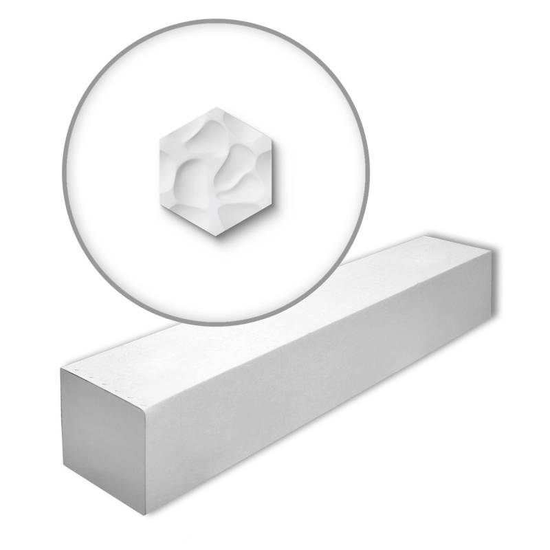 NOEL & MARQUET NMC CORAL-Box ARSTYL 3D Wandpaneele 1 Karton Set mit 6 Zierelementen 0,54 m2 Weiß von NOEL & MARQUET