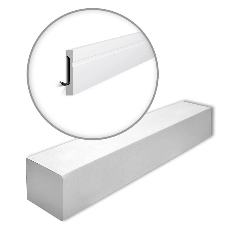 NOEL & MARQUET NMC FD11-Box WALLSTYL Sockelleisten 1 Karton Set mit 13 Stuckleisten 26 m Weiß von NOEL & MARQUET