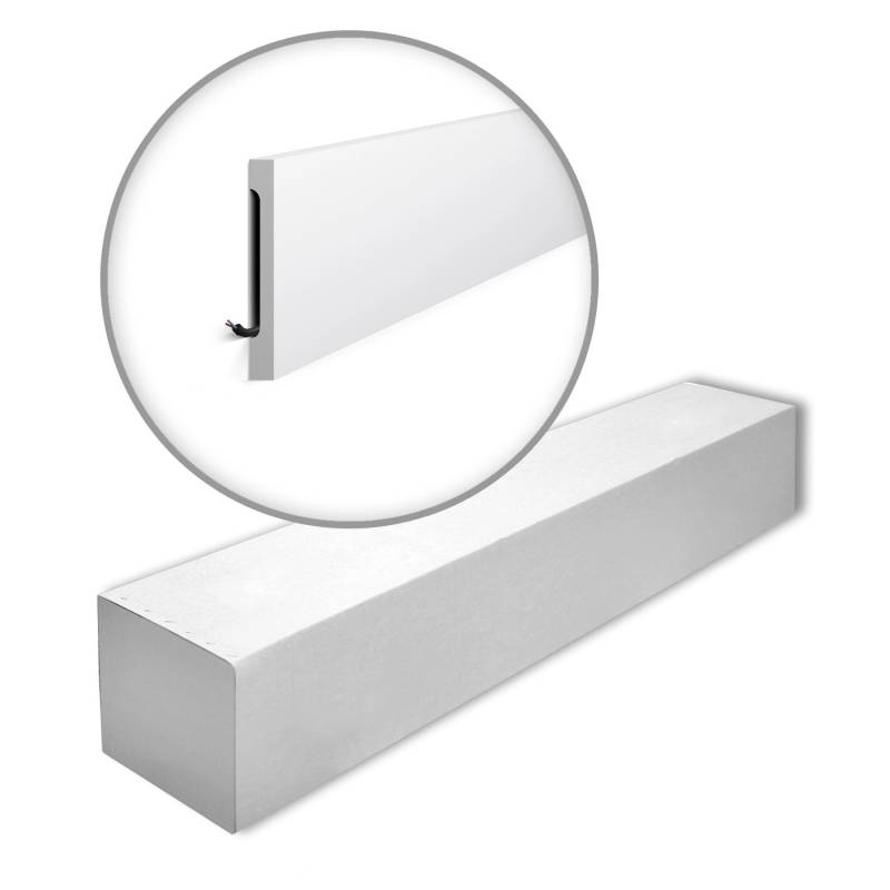 NOEL & MARQUET NMC FD15S-Box WALLSTYL Sockelleisten 1 Karton Set mit 8 Stuckleisten 16 m Weiß von NOEL & MARQUET