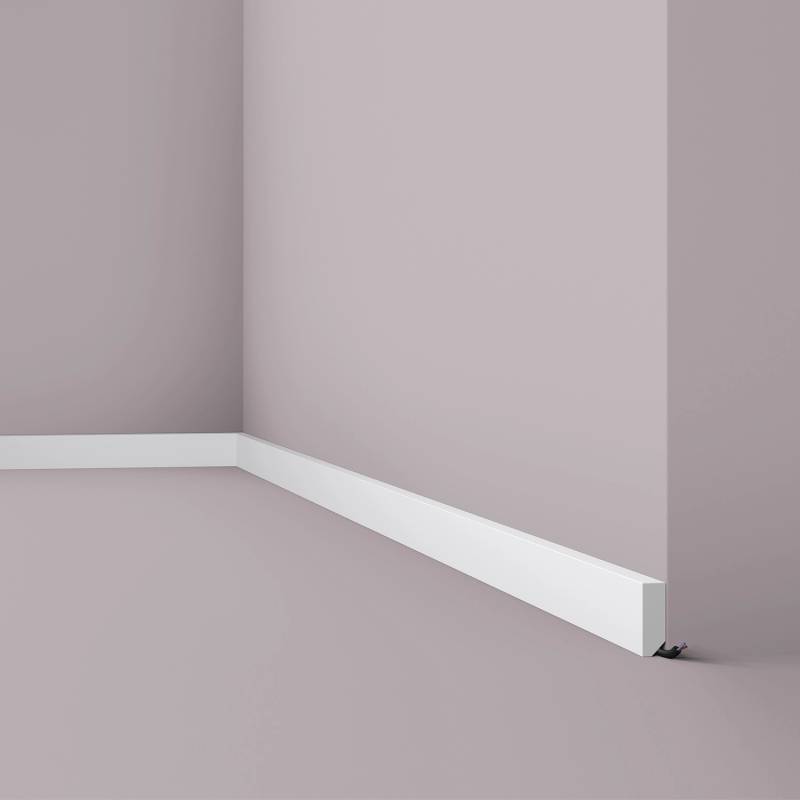 NOEL & MARQUET NMC FT1 WALLSTYL Sockelleiste Zierleiste Wandleiste Friesleiste 2 m 200 cm x 1,3 cm x 3,8 cm Weiß von NOEL & MARQUET