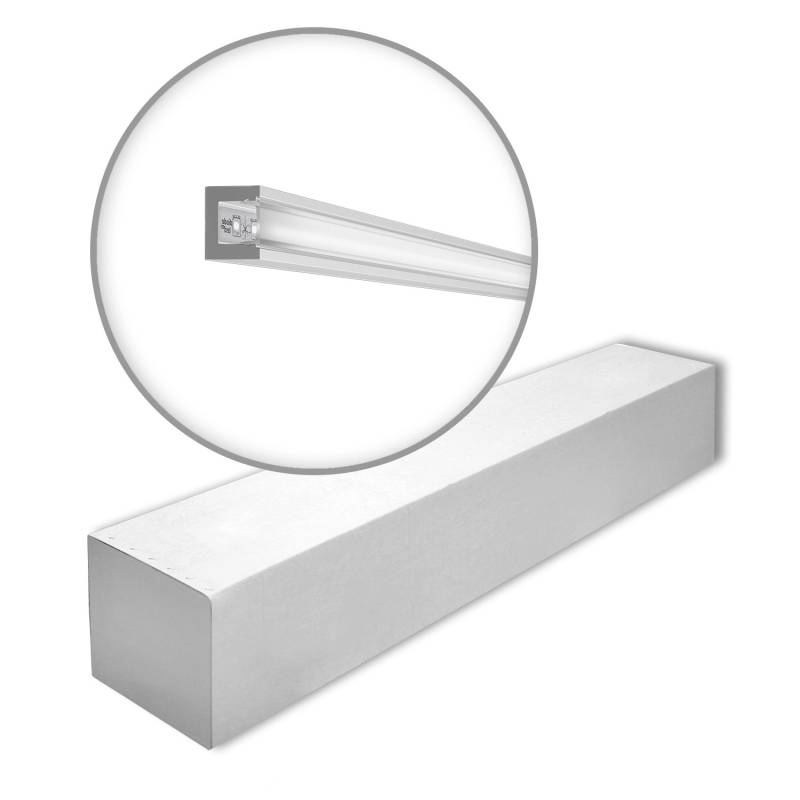 NOEL & MARQUET NMC IL12-Box WALLSTYL Eckleisten 1 Karton Set mit 30 Stuckleisten 60 m Grau von NOEL & MARQUET