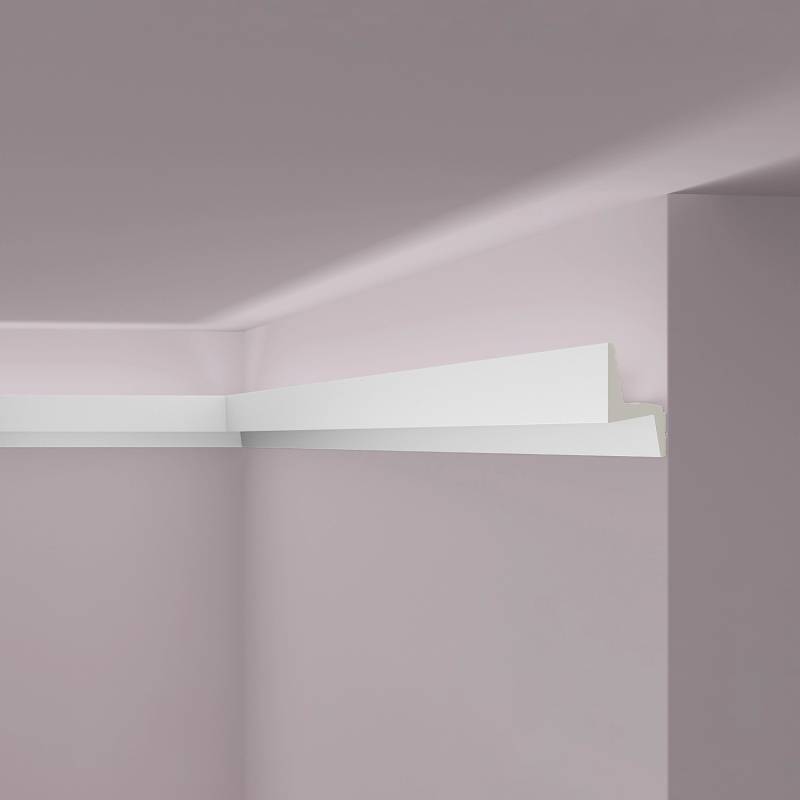 NOEL & MARQUET NMC IL6 ARSTYL Eckleiste Zierleiste Stuckleiste für Indirekte Beleuchtung 2 m 200 cm x 5 cm x 9,2 cm Weiß von NOEL & MARQUET
