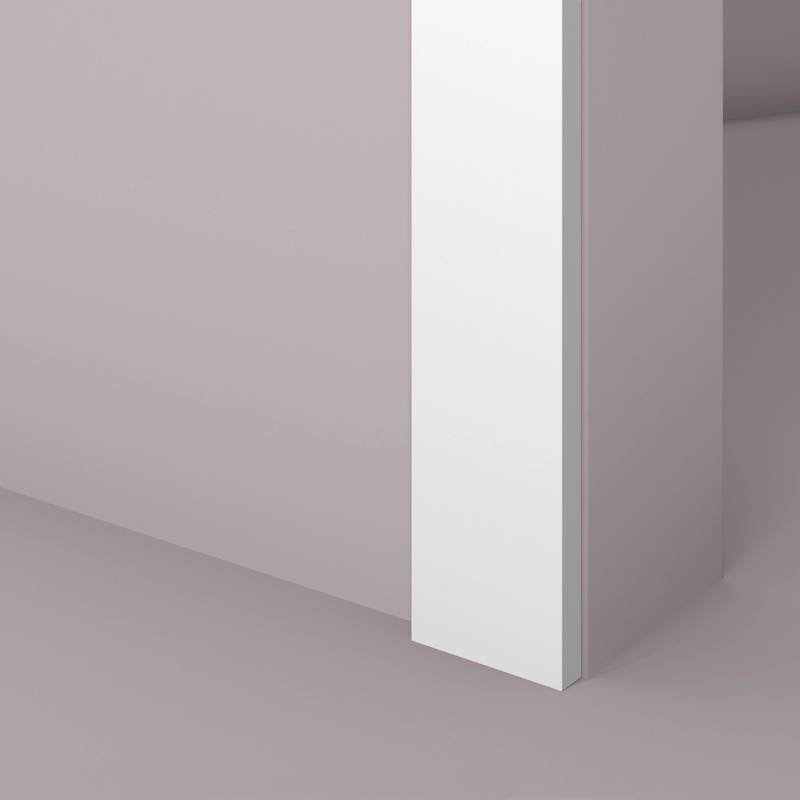 NOEL & MARQUET NMC WD2-2200 WALLSTYL Türumrandung Sockelleiste Wandleiste Friesleiste 2,2 m 220 cm x 1,5 cm x 7 cm Weiß von NOEL & MARQUET