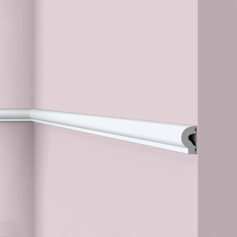 NOEL & MARQUET NMC WL13 WALLSTYL Wandleiste Friesleiste Zierleiste Stuckleiste 2 m 200 cm x 1,45 cm x 2,5 cm Weiß von NOEL & MARQUET