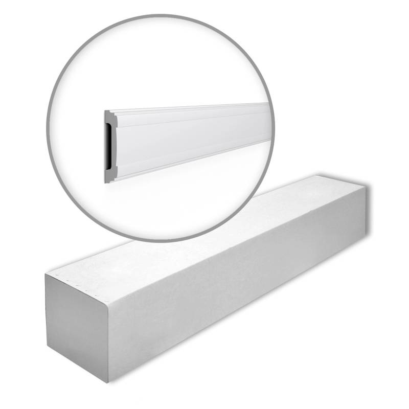NOEL & MARQUET NMC WL5-Box WALLSTYL Wandleisten 1 Karton Set mit 19 Stuckleisten 38 m Weiß von NOEL & MARQUET