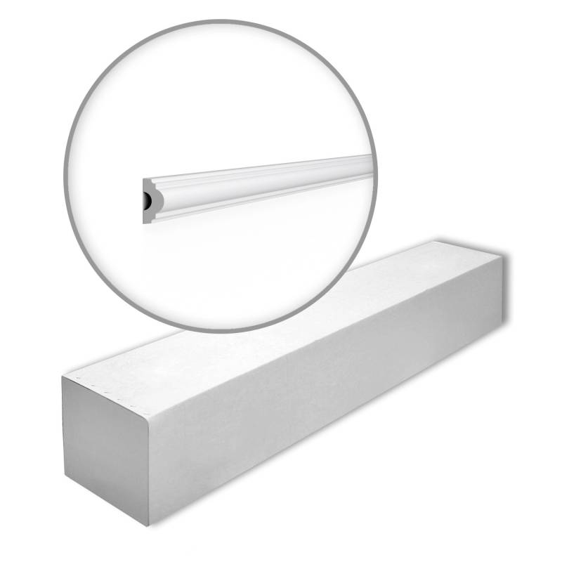 NOEL & MARQUET NMC WL7-Box WALLSTYL Wandleisten 1 Karton Set mit 50 Stuckleisten 100 m Weiß von NOEL & MARQUET