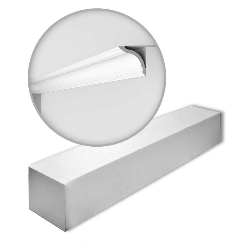 NOEL & MARQUET NMC WT17-Box WALLSTYL Eckleisten 1 Karton 8 Deckenleisten 16 m Weiß von NOEL & MARQUET