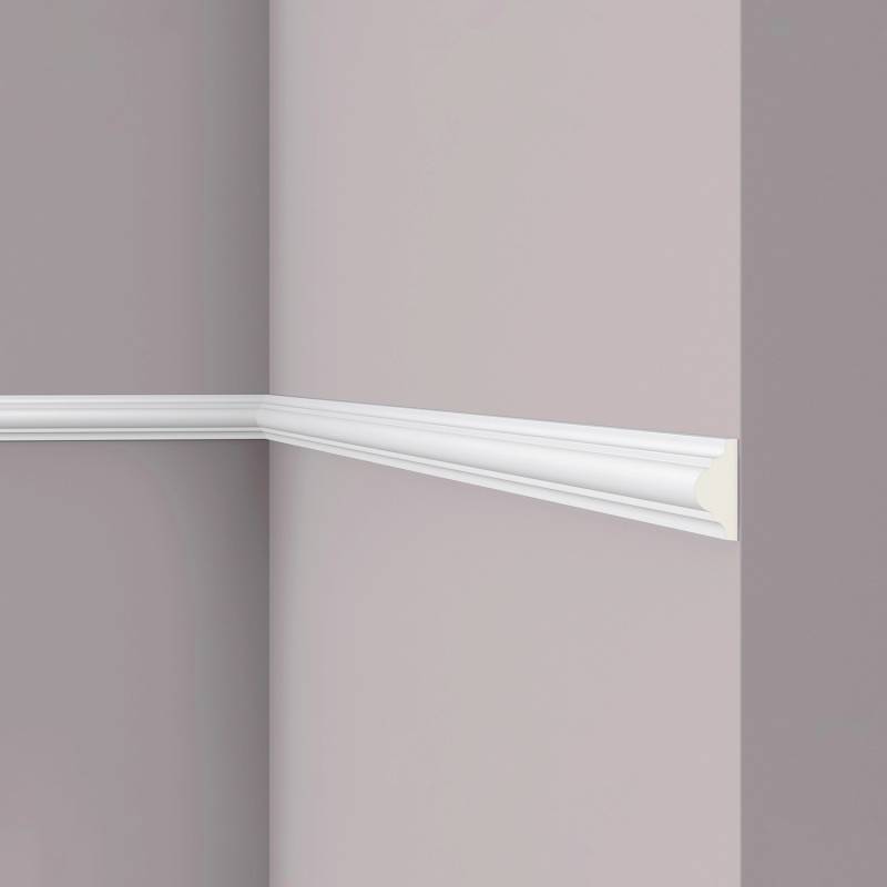 NOEL & MARQUET NMC Z10 ARSTYL Wand- und Friesleiste Zierleiste Stuckleiste 2 m 200 cm x 1,8 cm x 3,8 cm Weiß von NOEL & MARQUET