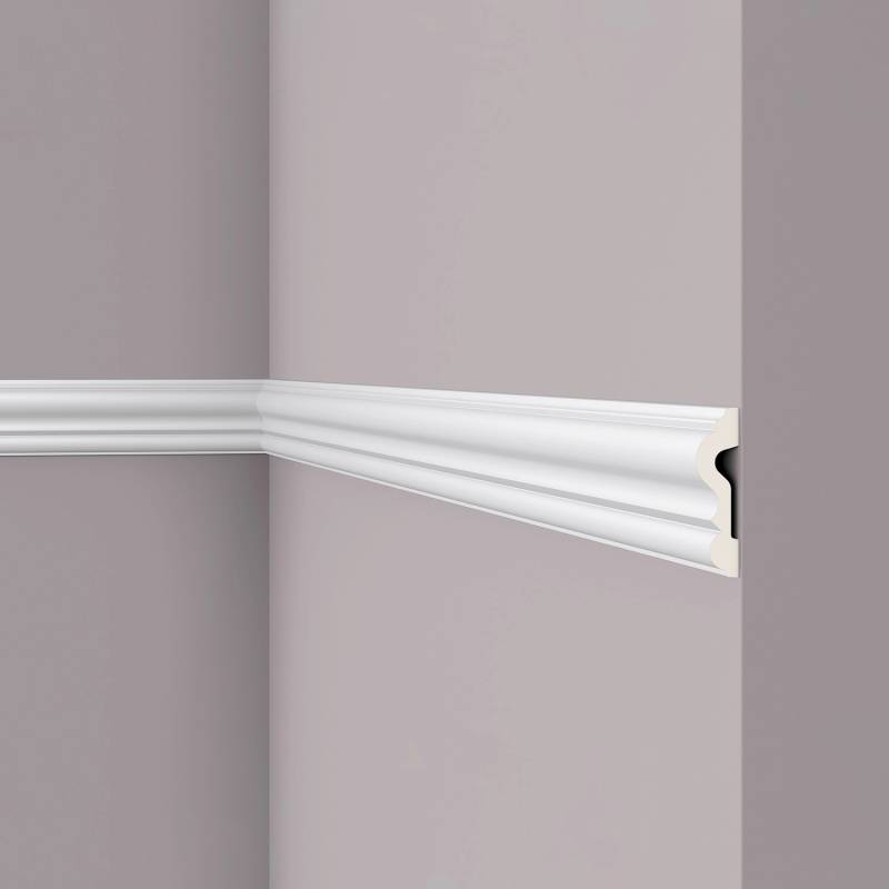 NOEL & MARQUET NMC Z13 ARSTYL Wand- und Friesleiste Zierleiste Stuckleiste 2 m 200 cm x 2,2 cm x 8 cm Weiß von NOEL & MARQUET