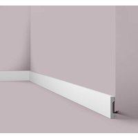 Sockelleiste NMC FD7S wallstyl Noel Marquet Zierleiste Stuckleiste Modernes Design weiß 2 m von NMC
