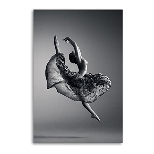 NOEMOHA Ballerina Jumping Poster, dekoratives Gemälde, Leinwand, Wandposter und Kunstdruck, modernes Familienschlafzimmer-Dekor-Poster, 40 x 60 cm von NOEMOHA