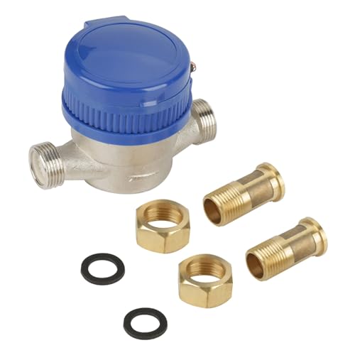 15 mm Kaltwasserzähler 1 2 Zoll mit Anschlüssen zur Verwendung im Gartenhaus 15 mm Kaltwasserzähler 1 2 Zoll mit Anschlüssen zur Verwendung im Gartenhaus von NOENNULL