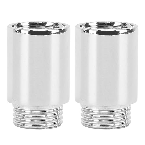 2 Stück Duscharmverlängerung, Edelstahl, Verchromt, Duschkopf-Verlängerungsrohr für Badezimmer (3 cm/1,2 Zoll) von NOENNULL