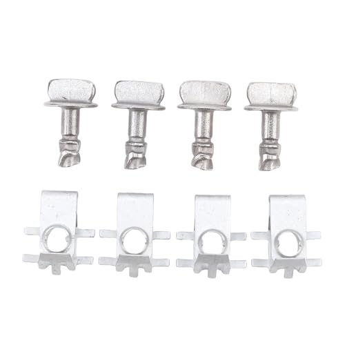 NOENNULL 4 Paar Motorabdeckungshalterungsstifte und -muttern, Zink-Motorabdeckungs-Daumenstifte und -muttern, W716006-S439 BB5Z-00817-A Motorabdeckungshalterungssatz, Ersatz für Explorer von NOENNULL