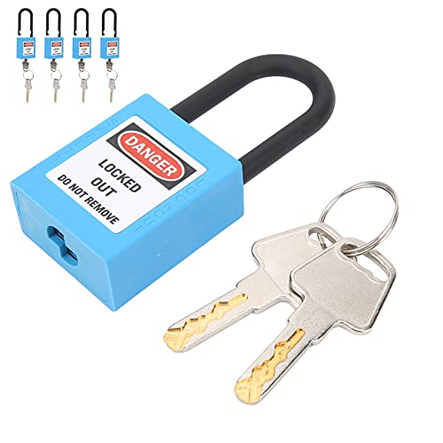 NOENNULL 5Set Lockout Tagout Vorhängeschloss - 38 Mm Nylon Sicherheitsschlos (Blau) von NOENNULL