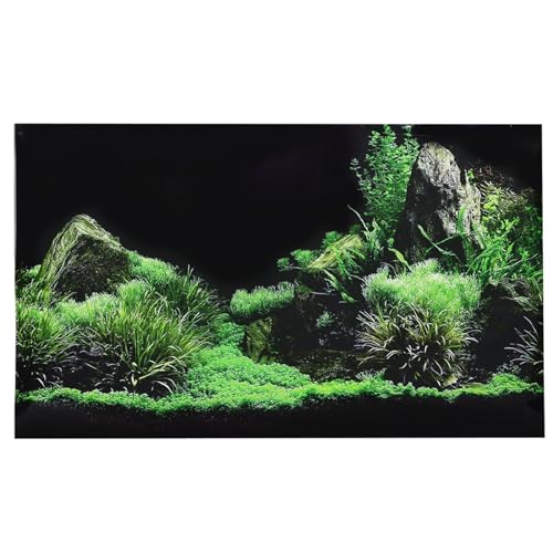 NOENNULL Aquarium Dekoration Aufkleber, Signales Selbstklebendes Meeresbodenwassergras -Hintergrund Dekoration Malerei PVC -Aufkleber mit Einfacher Paste -Methode für Effizientes Aquarium (61*30 cm) von NOENNULL