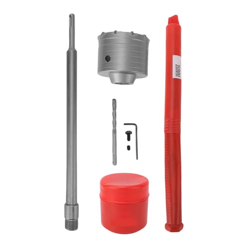 NOENNULL Beton-Loch-Säge-Satz, 90mm Beton-Wand-Loch-Säge Bohrer, Bohrloch-Cutter-Set für Kreis-Bit mit 350mm Runder Schafts Tange von NOENNULL