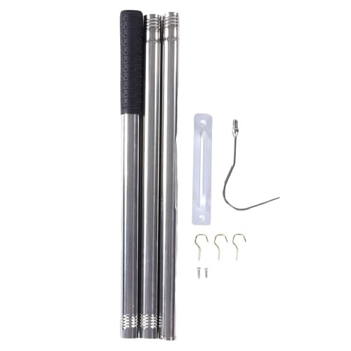 NOENNULL Dachbodenleiter Pull -Down -Hakensystem - 53,1 Zoll Verlängerungsstabersatz für Zerbrochene Seile | Langlebiger Aluminium- und Edelstahl -Dachboden -Treppenzugswerkzeug von NOENNULL